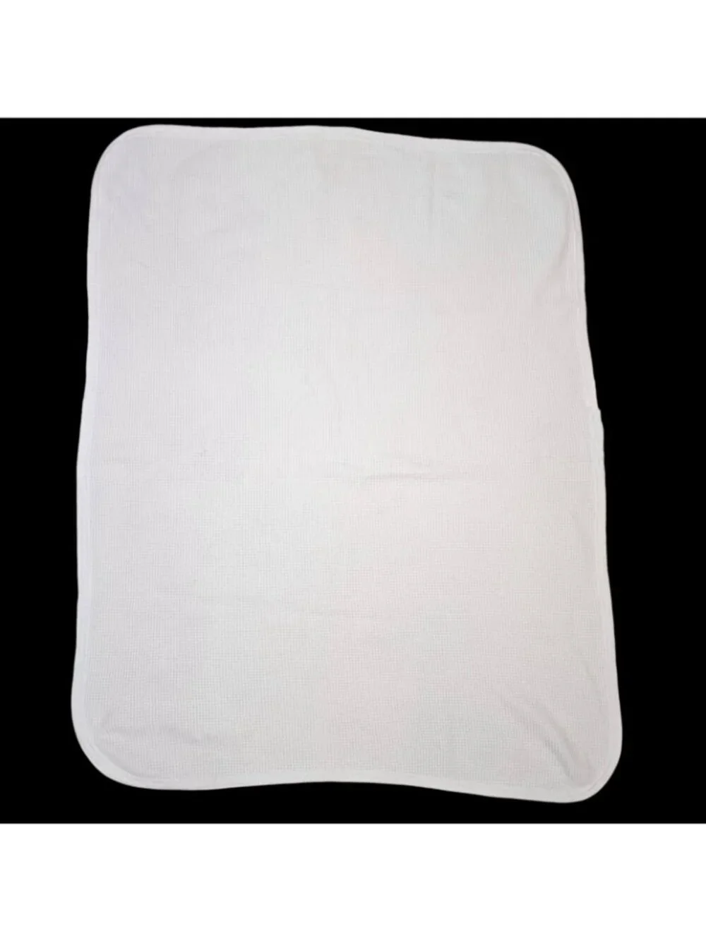 VTG Carters Baby Blanket Thermal Waffle Weave Cotton‎ Offwhite Made USA 26 X 33